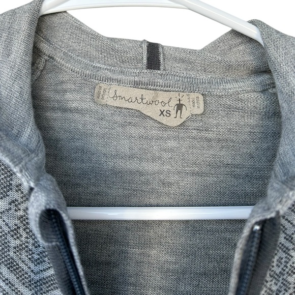 Smartwool 100% Wool Full Zip Hoodie Sweatshirt - Size XS - Gray - Picture 7 of 13